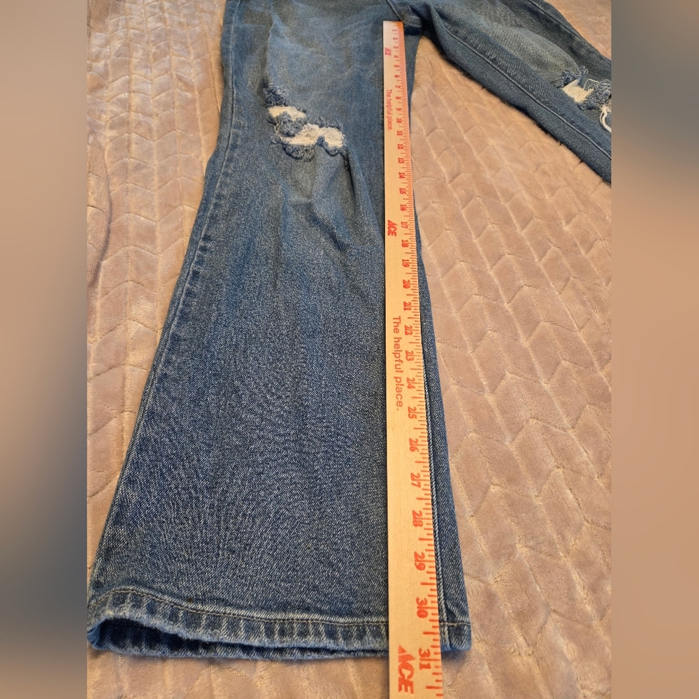 Windsor Blue Distressed Flare Jeans - Picture 5 of 12